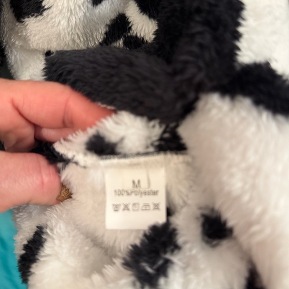 Womens Black and White Fleece Jacket - Picture 3 of 3